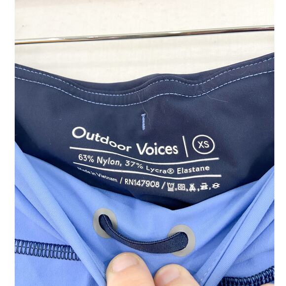 Outdoor Voices Women's Blue Colorblock 7/8 Leggings sz XS Superform High Impact - Picture 5 of 8